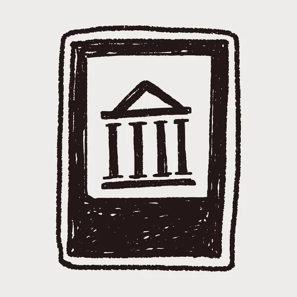 Banco doodle —  Vetores de Stock