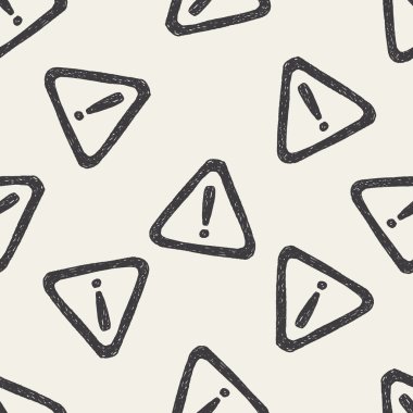 Uyarı doodle Dikişsiz desen arka plan