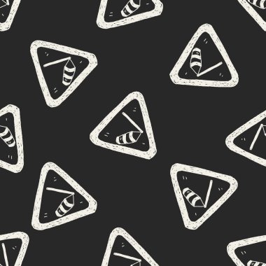 yüksek Rüzgar doodle Dikişsiz desen arka plan