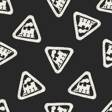 Tren doodle Dikişsiz desen arka plan