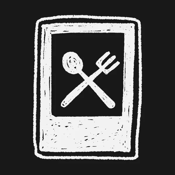 Restoran işareti doodle — Stok Vektör