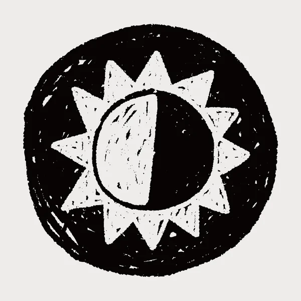 Doodle sun — Stock Vector