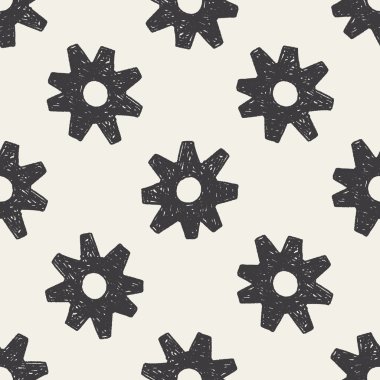 Doodle Dikişsiz desen arka dişli