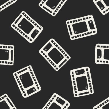 Doodle Film Dikişsiz desen arka plan