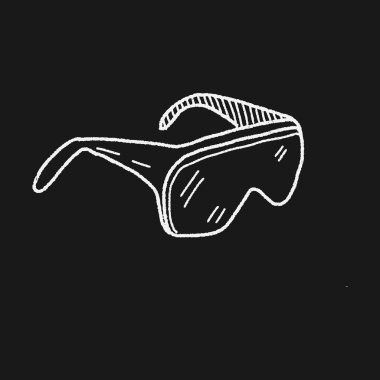 koruyucu gözlük doodle