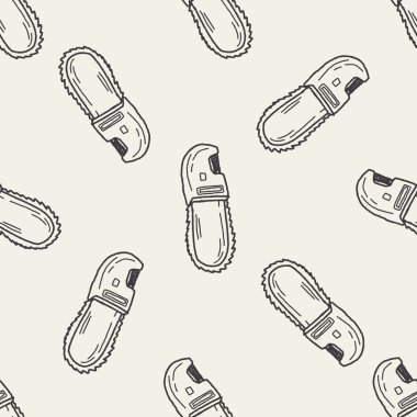 Testere doodle Dikişsiz desen arka plan