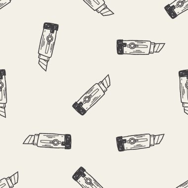 bıçak doodle Dikişsiz desen arka plan