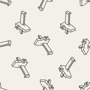 ölçme aracı doodle Dikişsiz desen arka plan