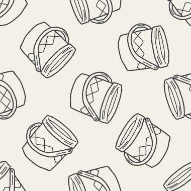 boya kovası doodle Dikişsiz desen arka plan