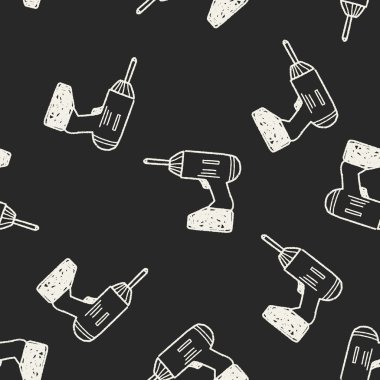 Doodle Dikişsiz desen arka plan matkap