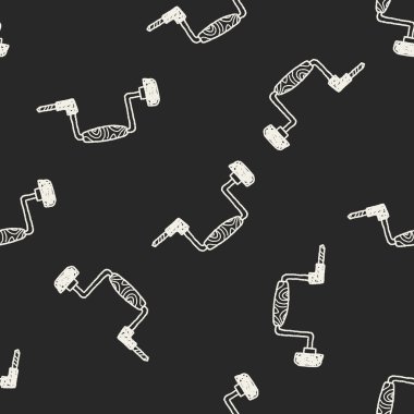 Doodle Dikişsiz desen arka plan matkap