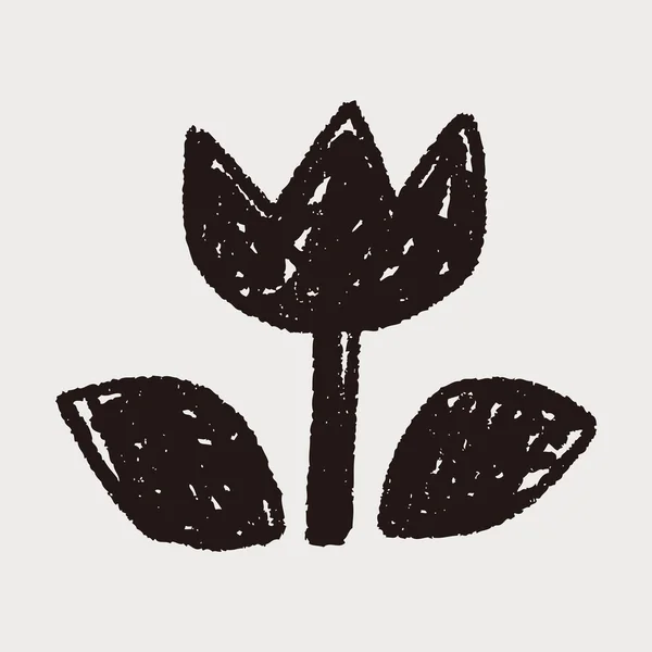 Doodle bloem — Stockvector