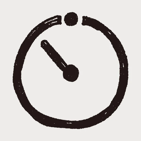 Tijd countdown doodle — Stockvector