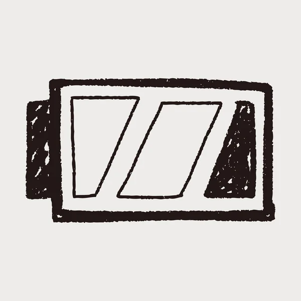 Dibujo garabato batería — Archivo Imágenes Vectoriales