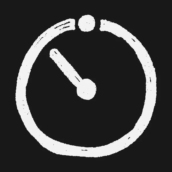 Tijd countdown doodle — Stockvector