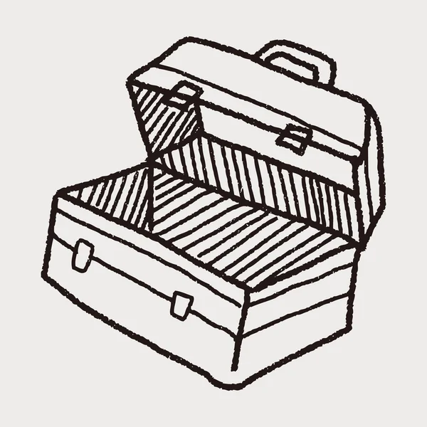 Werkzeugkasten-Doodle — Stockvektor