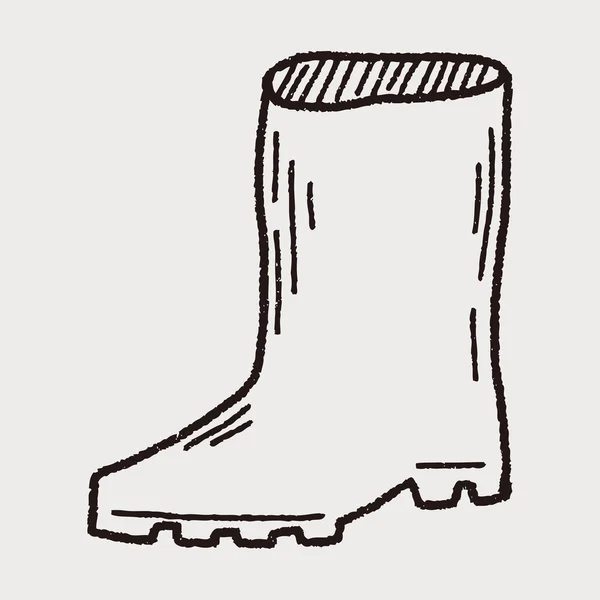 Botas de chuva doodle — Vetor de Stock