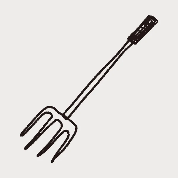 Fork doodle — Stock Vector