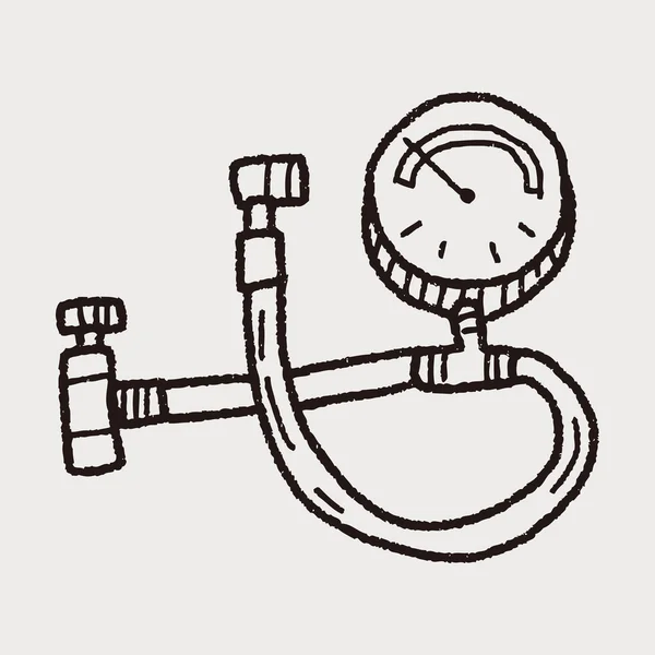 Manometers doodle — Stockvector