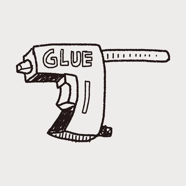 Pistolet à colle doodle — Image vectorielle