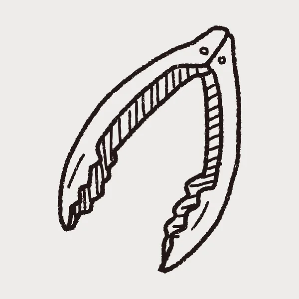 Nötknäpparen doodle — Stock vektor