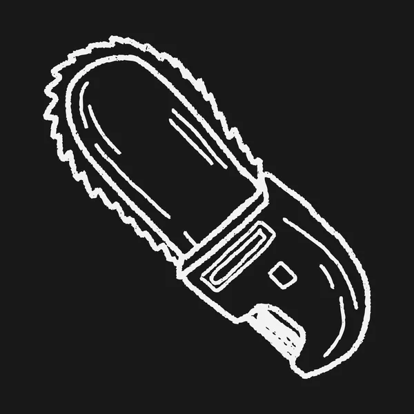Chainsaw doodle — Stockvector