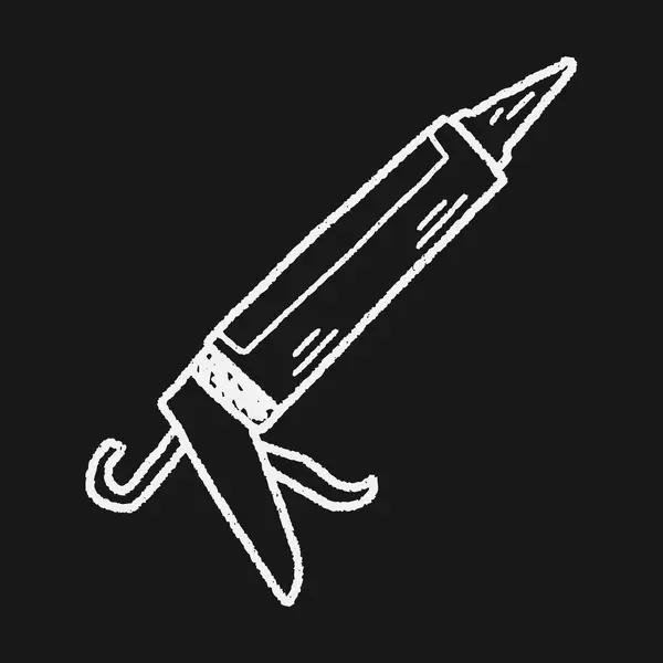 Tutkal silah doodle — Stok Vektör