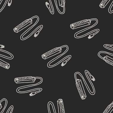 uzatma kablosu doodle Dikişsiz desen arka plan