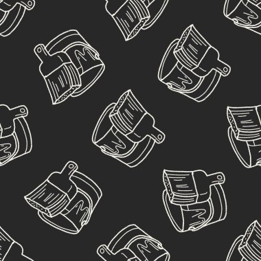 boya fırçası doodle Dikişsiz desen arka plan