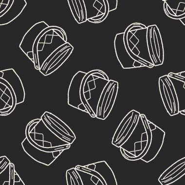 boya kovası doodle Dikişsiz desen arka plan