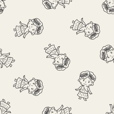 Yunan doodle Dikişsiz desen arka plan