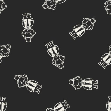 eski Hintli doodle Dikişsiz desen arka plan