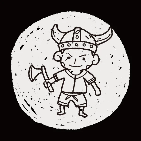 Doodle viking —  Vetores de Stock