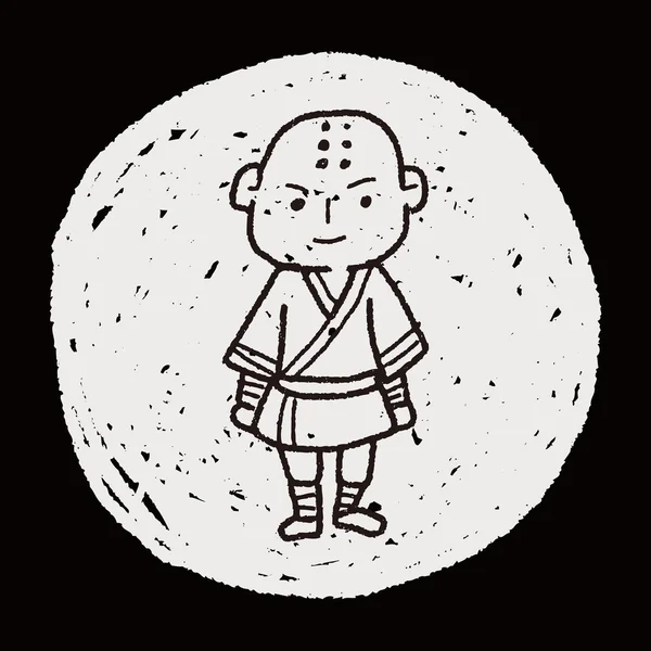 Doodle Shaolin — Vetor de Stock