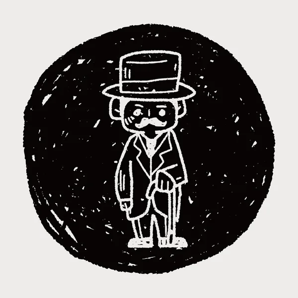 Gentleman Doodle — Stockvektor