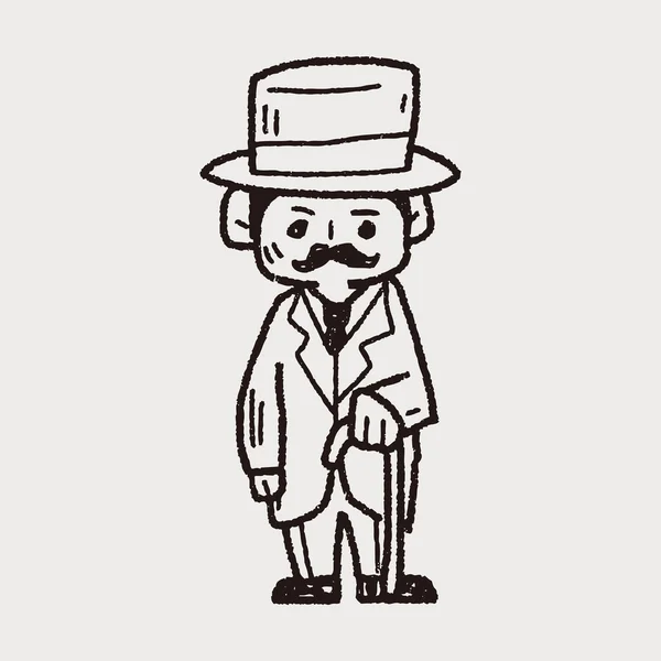 Gentleman Doodle — Stockvektor