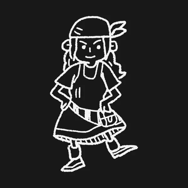 Pirate doodle — Stockvector