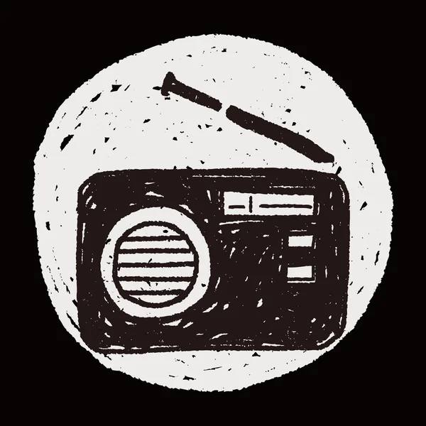 Radio doodle — Stockvector