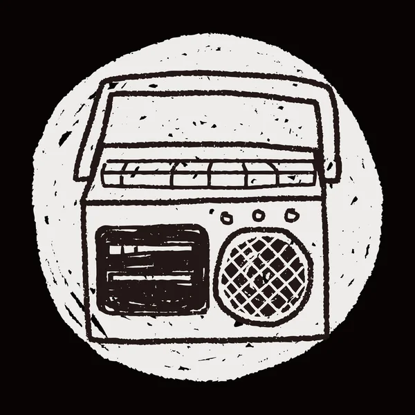 Radio doodle — Stockvector