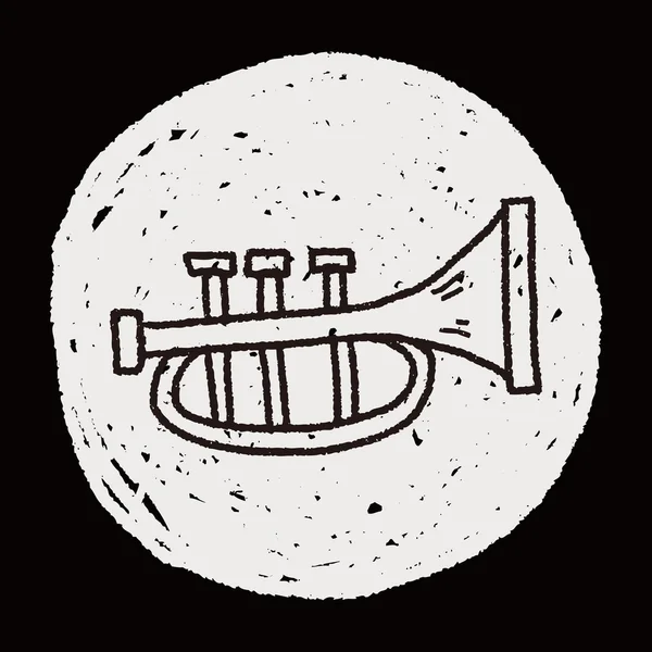 Trumpet doodle — Stock vektor