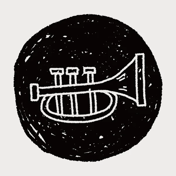 Trompet doodle — Stok Vektör