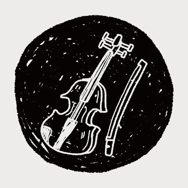 Doodle скрипка — стоковий вектор