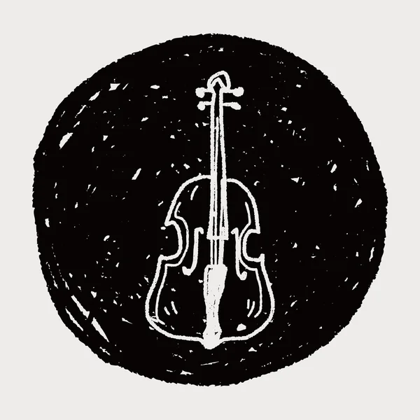 Garabato de violonchelo — Vector de stock
