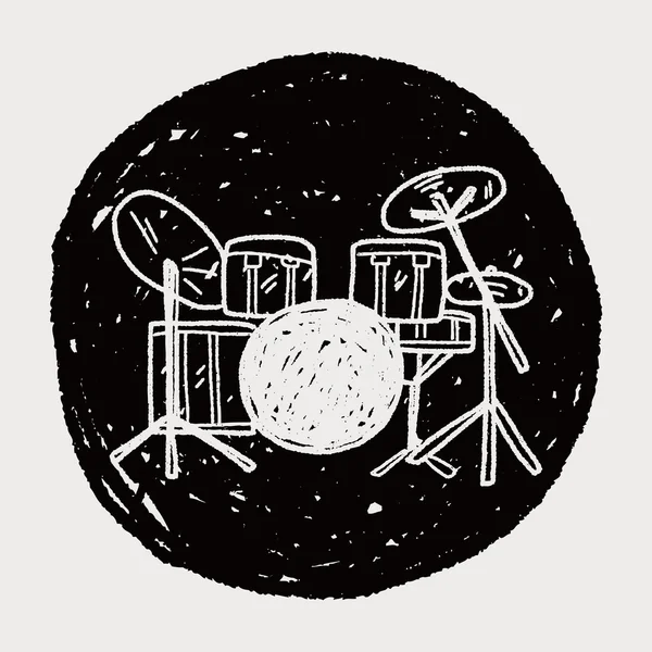 ドラムの落書き — ストックベクタ