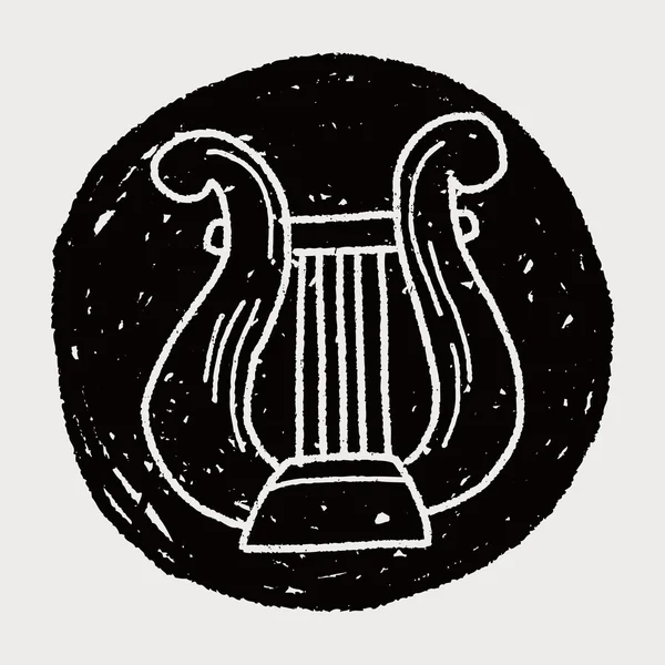 Harpa doodle — Stock vektor