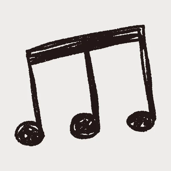 Musik noterar doodle — Stock vektor