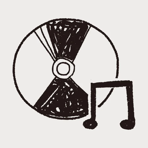 CD-Musikkritzel — Stockvektor