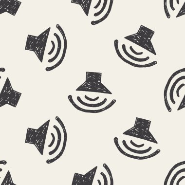 Doodle ses Dikişsiz desen arka plan
