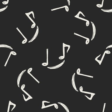 müzik Not doodle Dikişsiz desen arka plan