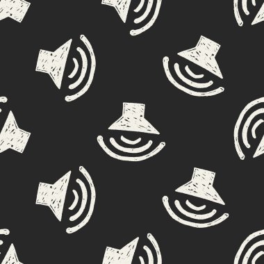 Doodle ses Dikişsiz desen arka plan